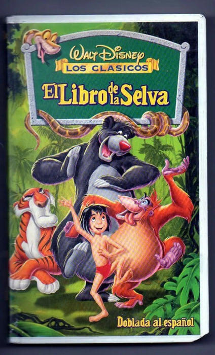 El Libro de la Selva - Walt Disney - Cinta VHS Clásica - Película Animada Vintage