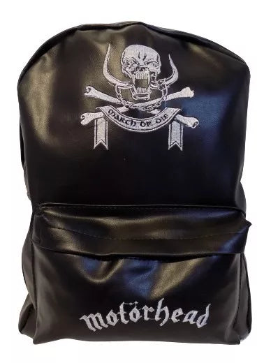 Motorhead Lemmy Leather Backpack - Rocker Chic Icon, Heavy Metal Style & Durability