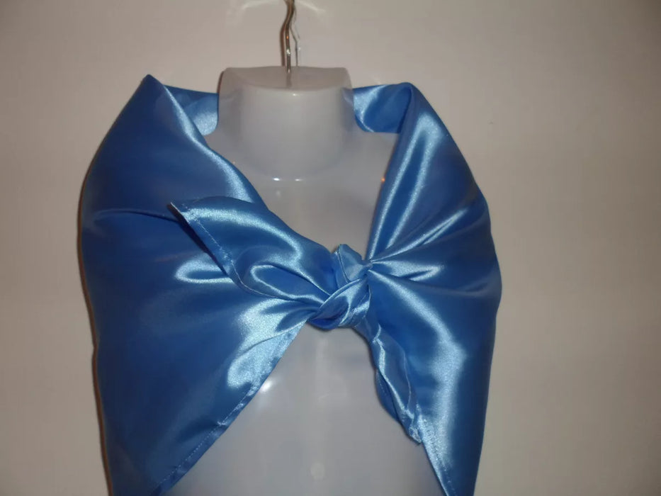 Kids Pericon Pack Blue Scarf 70 cm + 8 cm Wide Sash - Perfect for Costumes