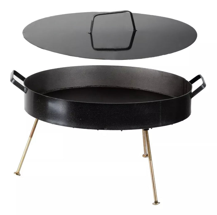 Cocina a Leña + Disco Arado Rocket Wood Stove + 40 cm Disc Cooker with Lid - Ultimate Outdoor Cooking Combo