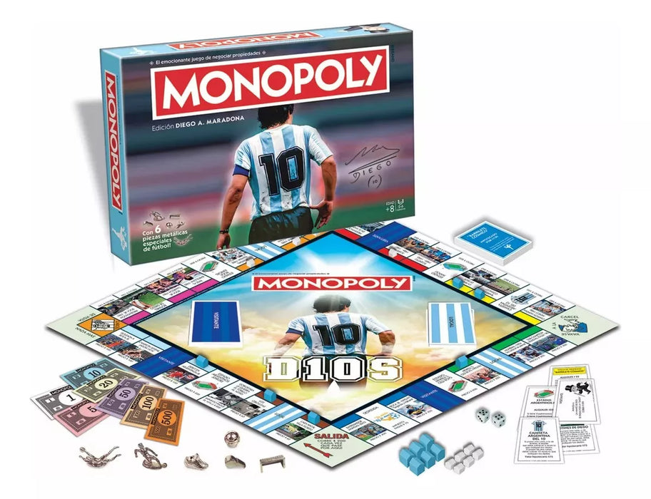 Juego de Mesa Monopoly - Edición Maradona de Toyco - Homenaje a la Leyenda de la Selección Argentina
