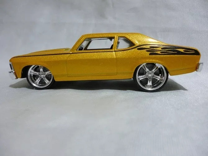 Hot Wheels 70 Chevy Nova Gold - J P Cars - G-Machines Series - 1/50 Scale - Collectible Die-Cast Model - 2007 Edition