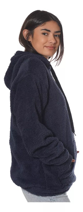 Plush Kangaroo Bicolor Hoodie for Women Warm Hoodie H16