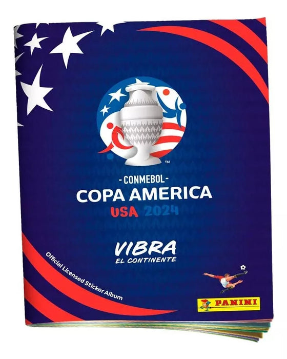 CONMEBOL Copa America USA 2024 Panini Album Kit - Soft Cover + 100 Sticker Packs in Box