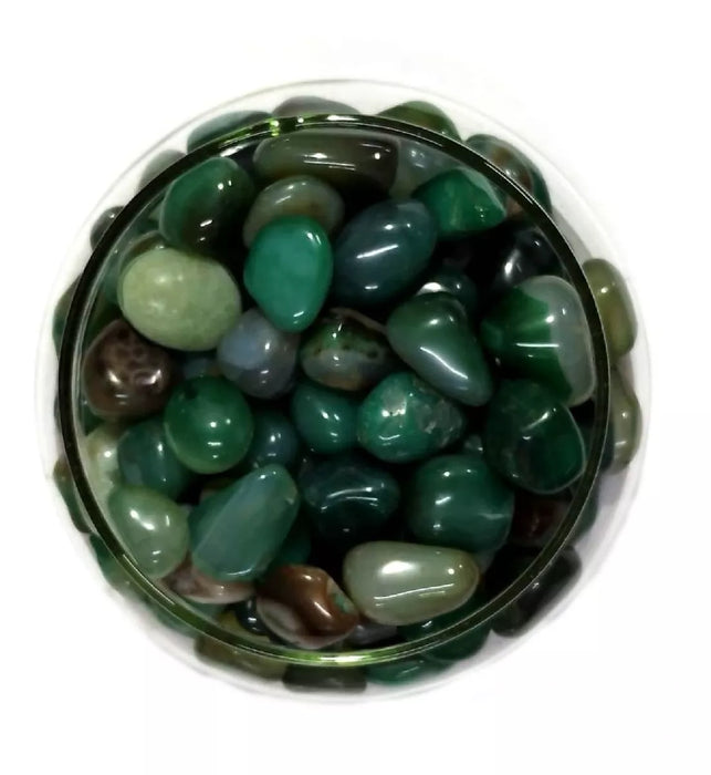 Arcana Caeli | Premium Rolled Green Agate Stone - Natural Energy Balance | Price for 100g
