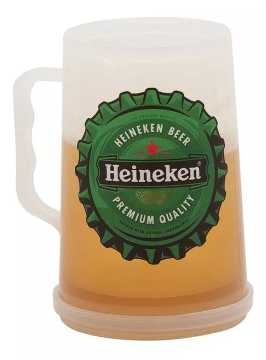 Vaso Chopp - Always Cold Beer and Fernet Mug with Built-in Cooling Gel | Heineken 400 ml