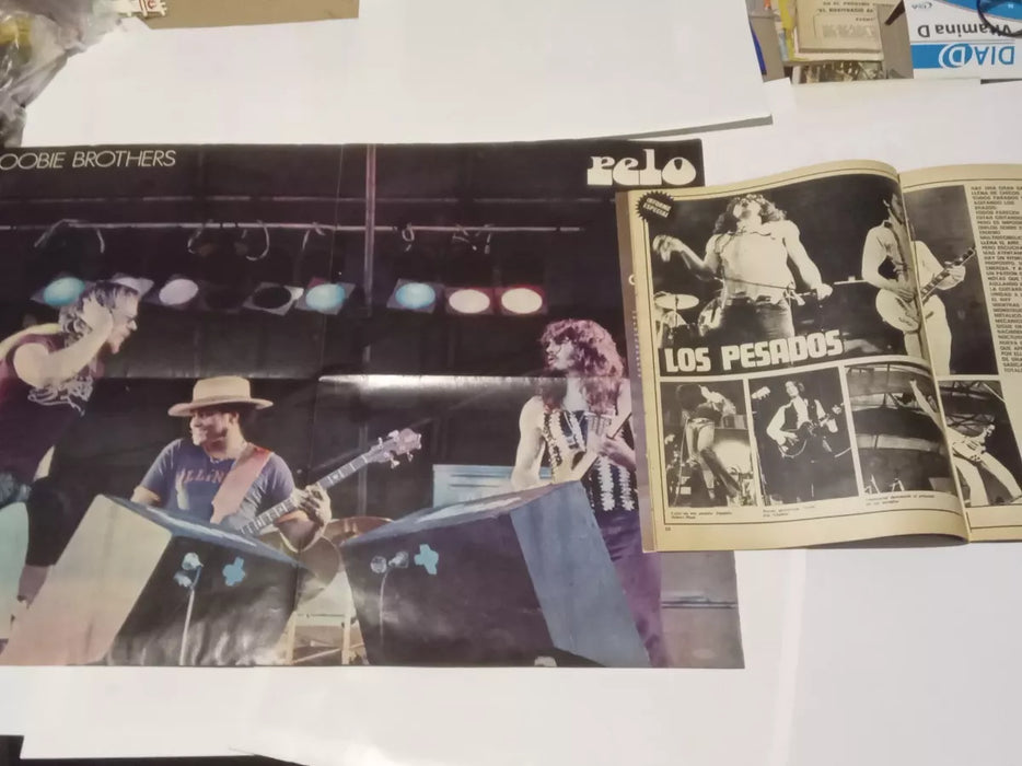 Pelo Magazine Issue 54 July 1974 – Jimmy Page & Robert Plant Cover, Doobie Brothers Poster