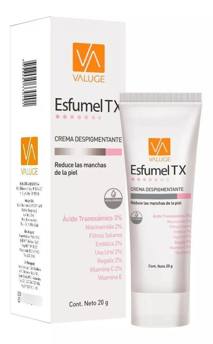 Valuge Esfumel TX Whitening Cream for Dark Spots – 20g Pigment Corrector, Skin Brightening Treatment