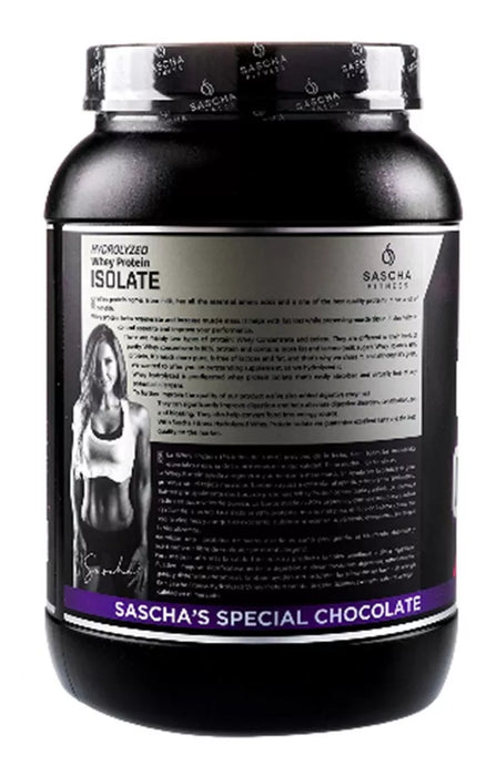 Sascha Fitness Hydrolyzed Protein – Chocolate Flavor, 2 lbs – Premium Quality Whey Isolate, Easy to Digest