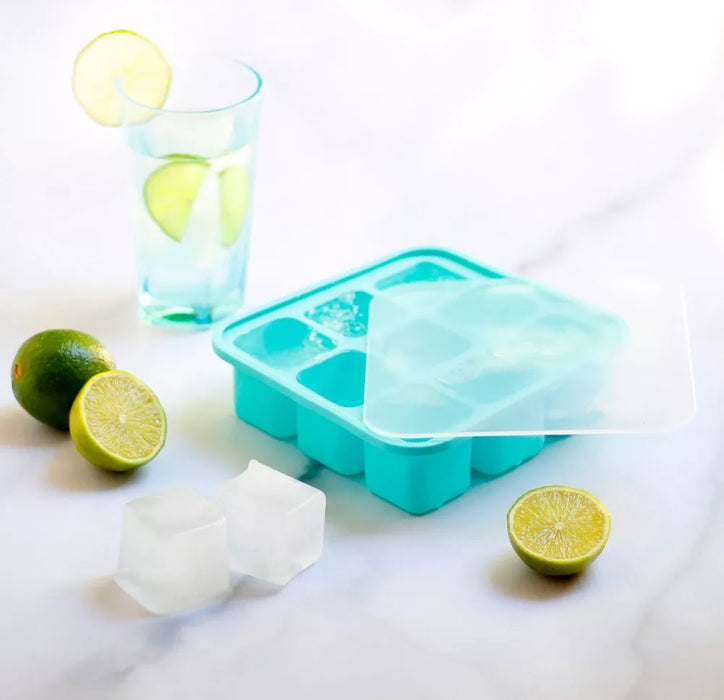 Cubetera de Silicona Large Silicone Ice Cube Tray with Airtight Lid - 60 cm3 Capacity