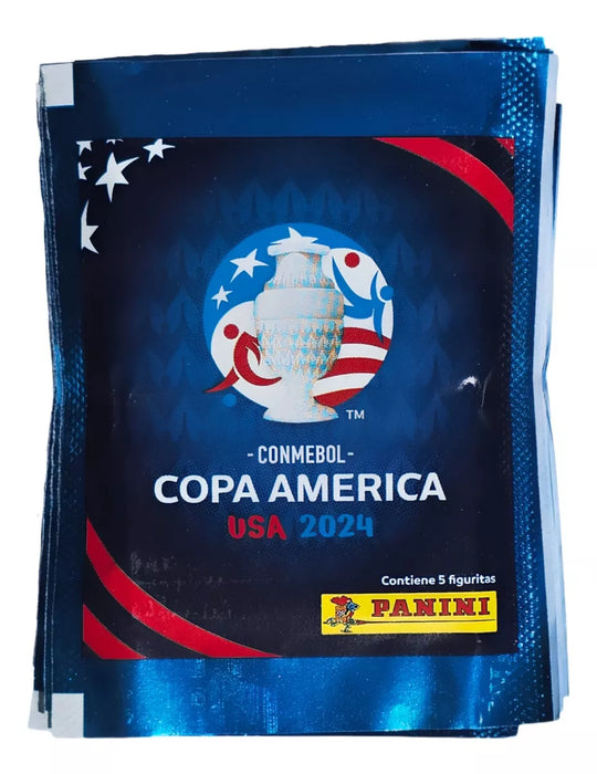 Packs de Figuritas Copa América 2024: 25 Sobres, 5 Figuritas Cada Uno - Coleccionables de Fútbol