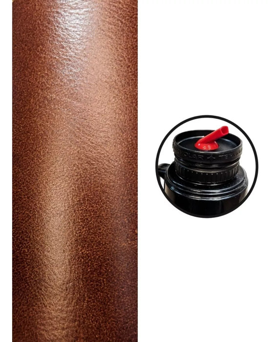 Termolar R-Evolution 1L Thermos - 5-Year Warranty - 100% Leather Covered Insulation