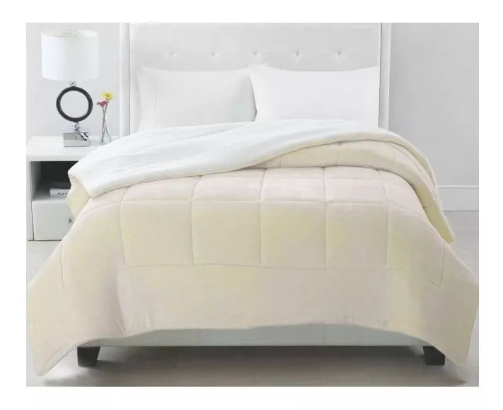 Amarelo Textil | Amarelo Flannel 861 - Natural Solid Design Quilt Acolchado - 270 cm x 270 cm for Cozy Comfort