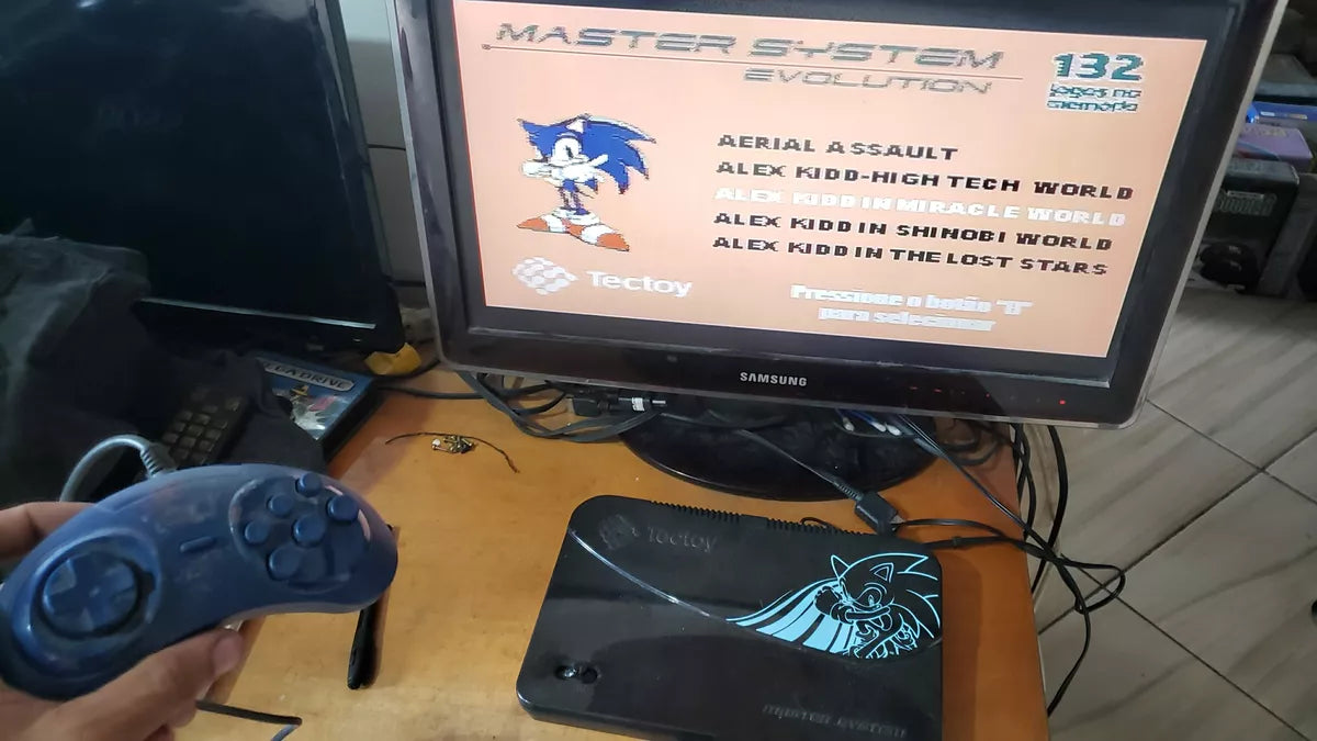 Master System Evolution Console - Device Only, 100% Working Condition - L155 - Retro Gaming Experience!