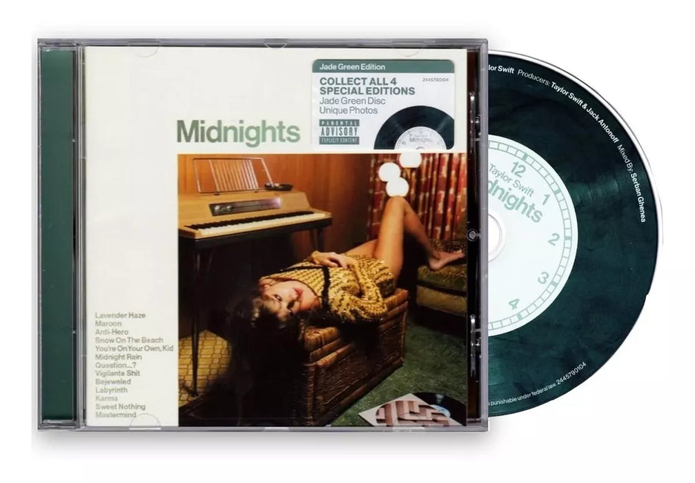 Taylor Swift - Midnights (Jade Green Edition) CD | Pop Music by International Pop Artist, Country Pop Music - CD Music Collection