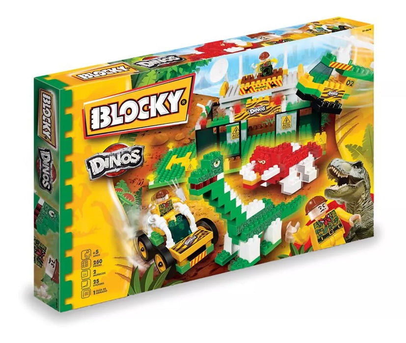 Rasti Blocky Dinosaurs - 260 PC Building Blocks Set for Creative Play & Exploration +5
