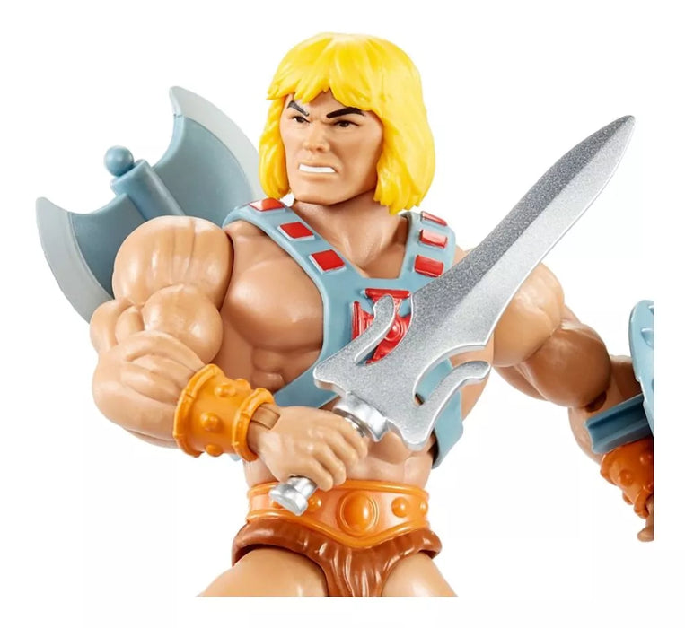 Mattel Origins He-Man Action Figure - Vintage Head Design, Classic Masters of the Universe Collectible