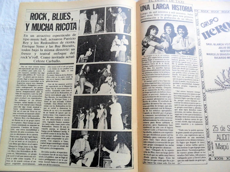 Pelo Magazine Issue 170 September 1982 – Los Violadores, Patricio Rey, New Wave, R. Plant, Includes Posters