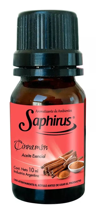 Saphirus Aromatizante de Ambiente - Essential Oil 10 ml - Cinnamon | Ambient Freshener | Aromatherapy Bliss