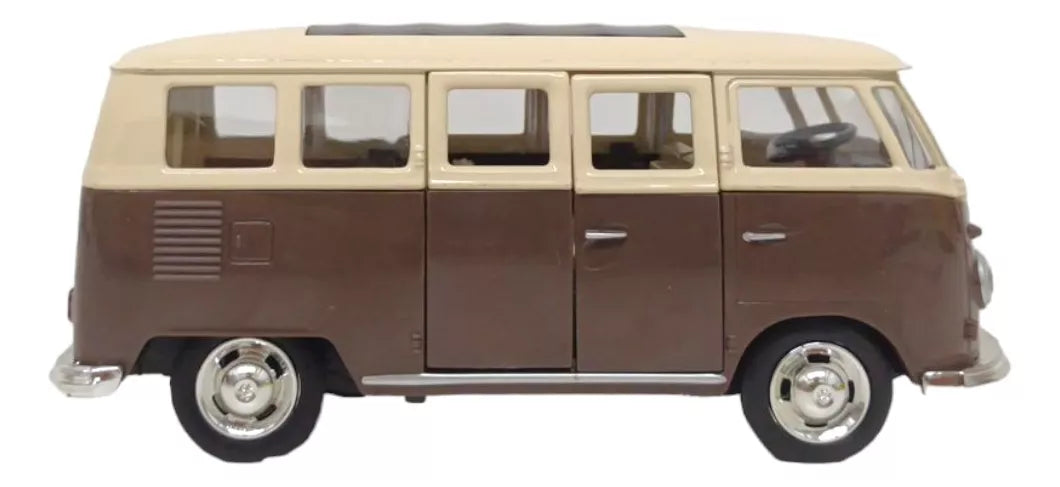 1:30 Scale Volkswagen T1 Diecast Model Van by MSZ - Brown Color Collectible Vehicle