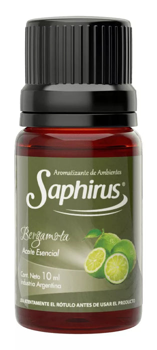 Saphirus Aromatizante de Ambiente - Aceite Esencial 10 ml - Bergamota | Ambientador | Bienestar en Aromaterapia