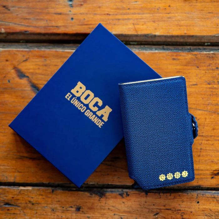 Official CABJ Xeneize Double Yellow RFID Wallet - Secure Licensed Boca Juniors Product by Kyma