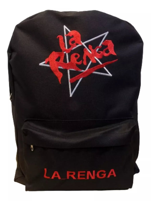 Mochila La Renga Embroidered Cordura Backpack - Rocker Chic Essential, Music Inspired