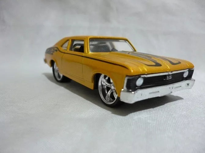 Hot Wheels 70 Chevy Nova Gold - J P Cars - G-Machines Series - 1/50 Scale - Collectible Die-Cast Model - 2007 Edition