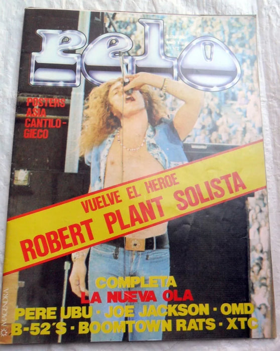 Pelo Magazine Issue 170 September 1982 – Los Violadores, Patricio Rey, New Wave, R. Plant, Includes Posters