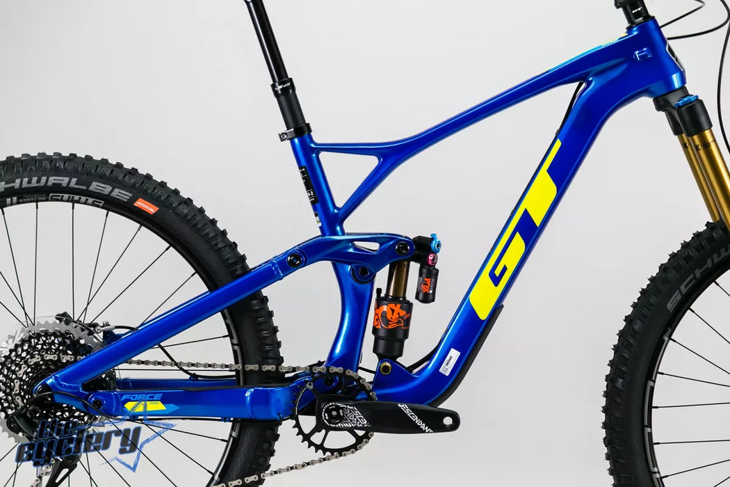 GT Force Carbon Frame 27.5" 2020 Blue & Yellow Mountain Bike | Lightweight & Durable Design