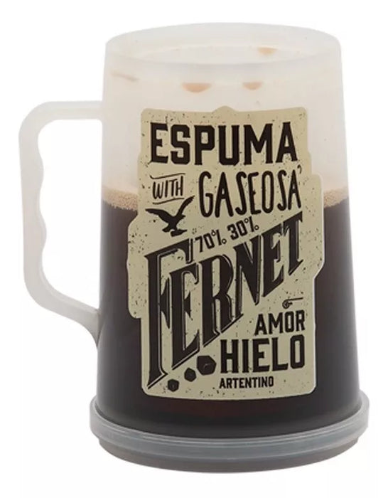 Vaso Chopp - Always Cold Beer and Fernet Mug with Built-in Cooling Gel | Fernet 400 ml