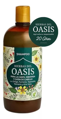 Oasis Anti-Dandruff Shampoo for Seborrhea & Hair Loss - Herbal Oasis Formula