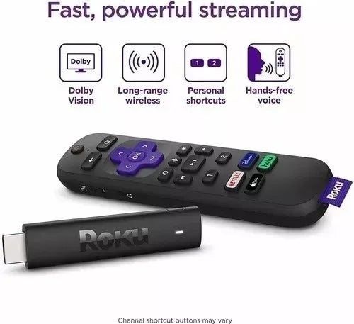 Roku Streaming Stick 4K | 4K/HDR/Dolby Vision | TV Control Remote Included | Easy Setup