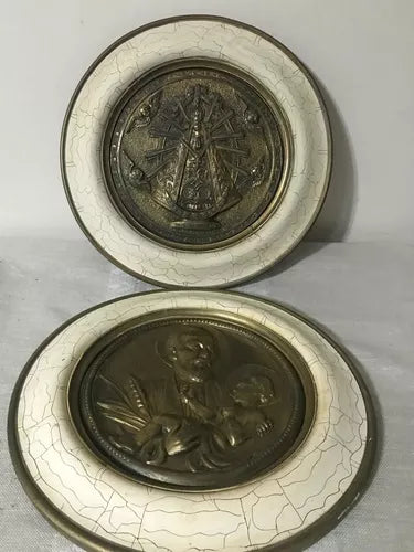 Vintage Metal Frames Virgin of Lujan & San Cayetano  (1 count)