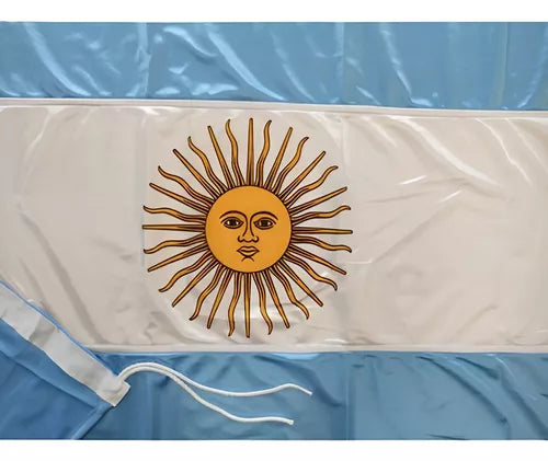 Emblemas Argentinos Premium Argentina Flag 90x144 cm - Reinforced Nylon, Outdoor Use, Durable with Stitched Sun