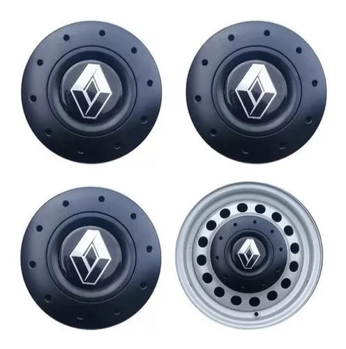 Renault Wheel Center Cap for Clio, Sandero, Kangoo (4 count)