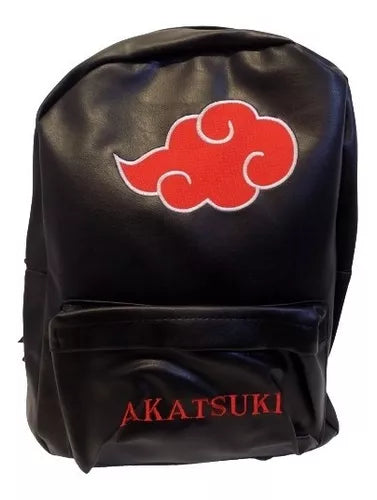 Naruto Akatsuki Anime Leather Backpack - Inspired Embroidered Series, Stylish & Functional