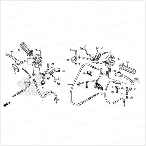 Honda Navi 110 Rear Brake Lever - Original Honda Part - OEM 53178-K74-N00 - Left Side