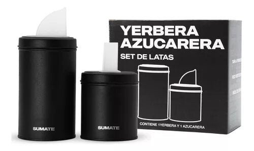 Sumate Yerba Mate Kit: Yerba & Sugar Canister Set with Pouring Spout