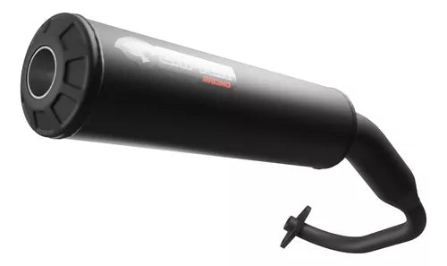 SPR Captor Racing Exhaust for Honda Navi - Black Steel Silencer - Includes Mounts & Baffle