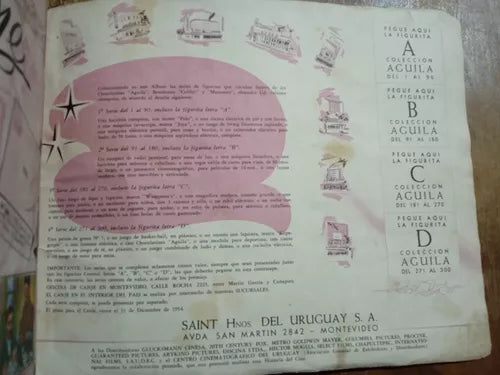 Saint Hermanos del Uruguay - Vintage 1954 El Cine Sticker Album (Incomplete)