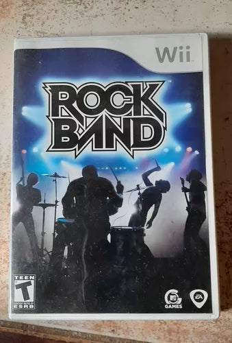 Rock Band Game for Wii - Music Simulation Experience with Guitar, Drums, and Vocals