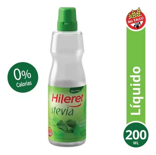 Hileret Stevia Forte Liquid Sweetener - 200ml Bottle, Sugar-Free, Gluten-Free, Diet-Friendly (6 count)