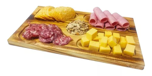Tabla para Picada Wooden Charcuterie Board - 5 Compartment Picada Set for Entertaining Bliss (6 count)