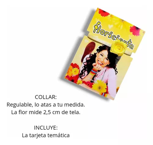 Floricienta Necklace - Yellow Fabric Flower