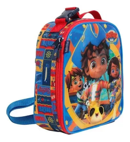 DMW Santiago Kids Backpack Set – 18L School Backpack + Lunchbox + Pencil Case, Boys, 42cm