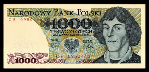 Socialist Poland 1000 Zlotych 1979, Copernicus UNC - Rare Polish Currency Note, Republic People’s Banknote