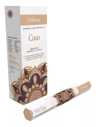 Vishnu Premium Incense Sticks - 6 Hexagonal Boxes | Imported from India | Long-Lasting Aromatherapy