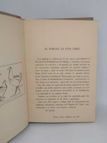 Papirolas Papiroflexia Elemental Manualidades de Papel by V. Solórzano Sagredo - Hardcover 1947