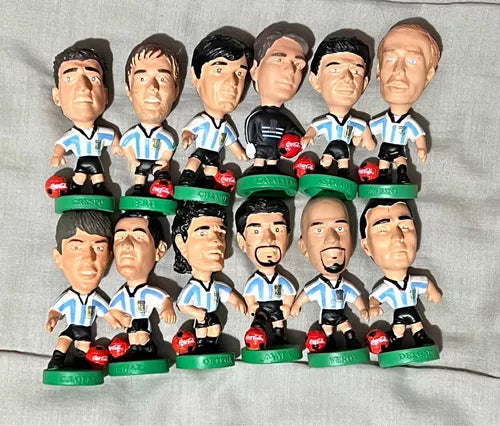 Coca Cola Argentina Soccer Team Figures World Cup 1998 - Set of 12